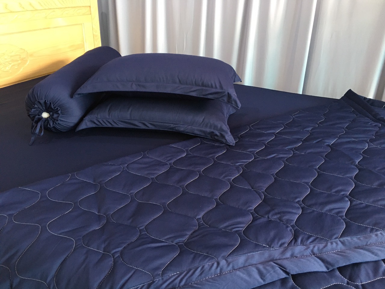 Drap Lẻ Thun Lạnh Hàn Quốc Lan Phạm Bedding - Màu Xanh Đen
