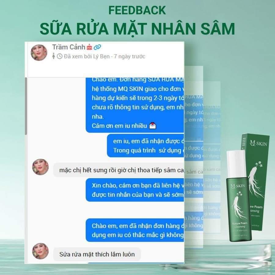 Sữa Rữa Mặt Nhân Sâm MQ SKIN 120ml