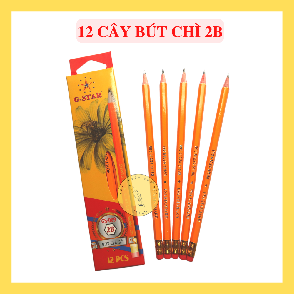 Hộp 12 cây bút chì 2B G-star
