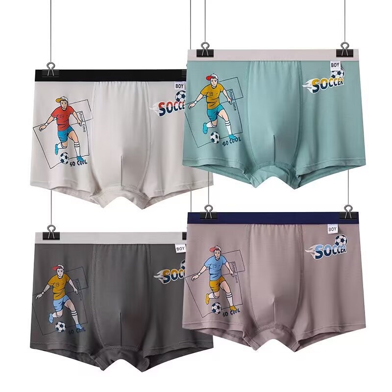Sét 4 chiếc quần chíp vải cotton thoáng khí,combo 4 quần sịp bé trai co giãn