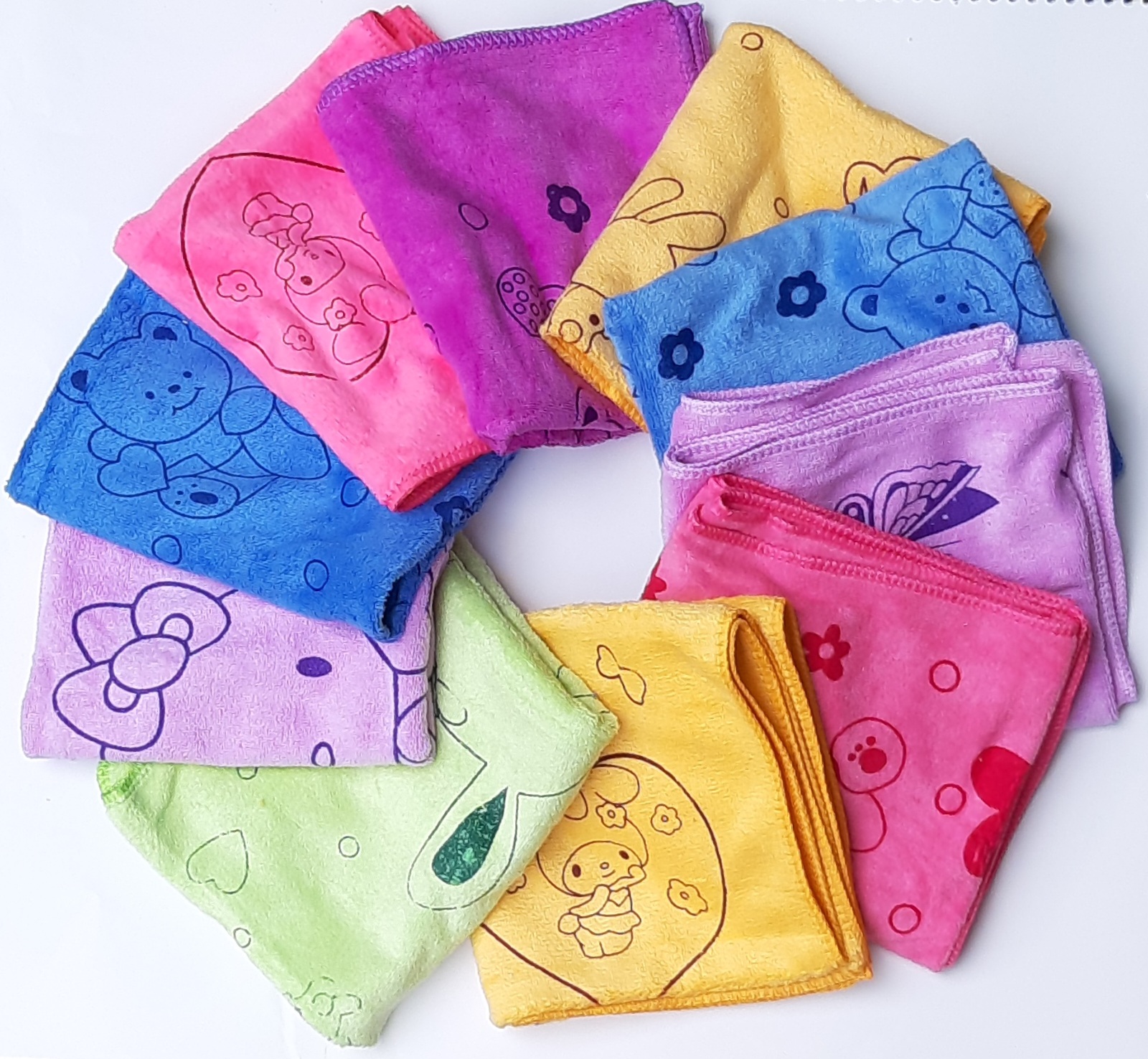 Combo 4 cái Khăn lau mặt 35x 50 khăn mặt đa năng (HÌNH THÚ CUTE) siêu mềm mịn thấm hút nước 100% Cotton