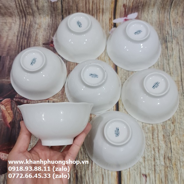 chén sứ Minh Long mẫu đơn trắng - chén sứ Minh Long