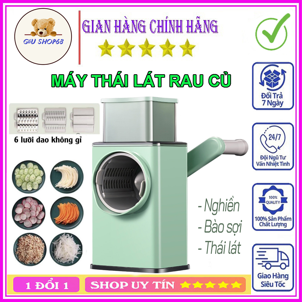 Máy Bào sợi, bộ dụng cụ cắt rau củ hoa quả đa năng bằng tay - Dụng cụ bào nghiền sợi - Bộ dao bào nạo gọt trái cây tiện lợi