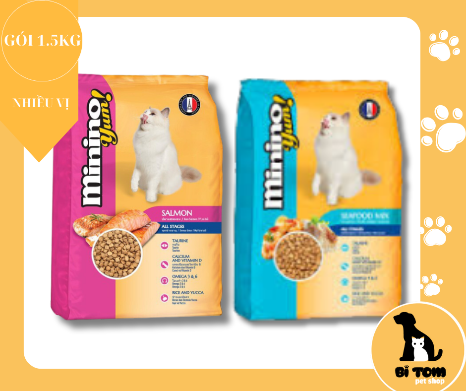 Thức ăn cho mèo mọi lưa tuổi Minino YUM - 1.5 Kg