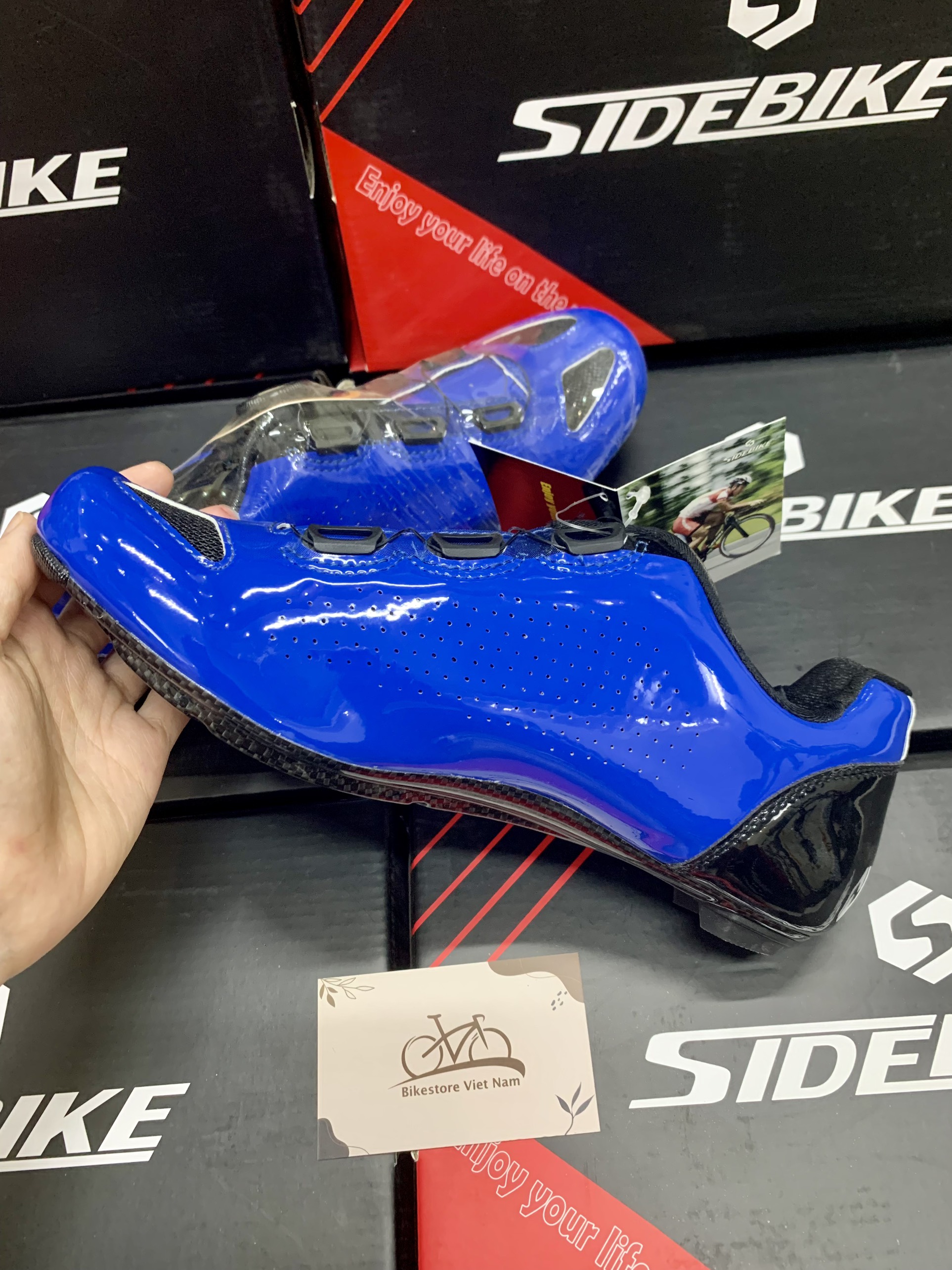 Giày Đạp Xe Side Bike SD015 Pro Rd Blue