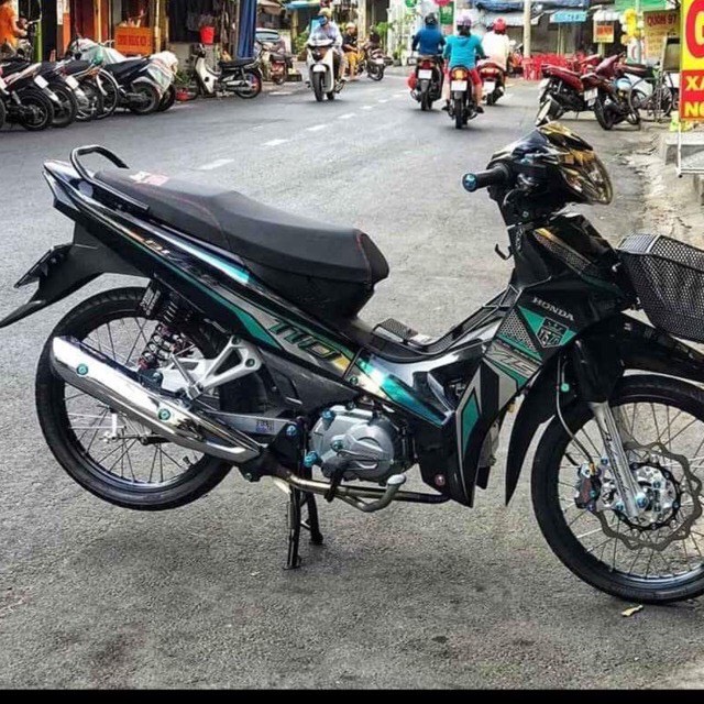 Tem rời Wave Blade 110 Ver 10 ( Chất Liệu Crom) - Tặng Logo