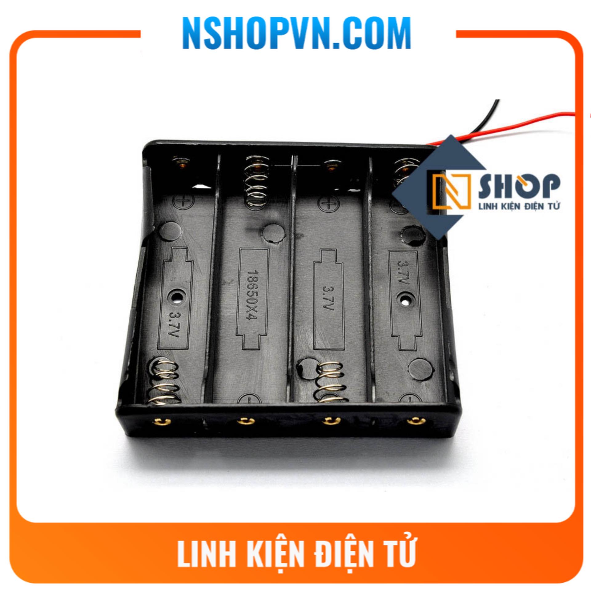 Hộp đế pin 18650 4 cell