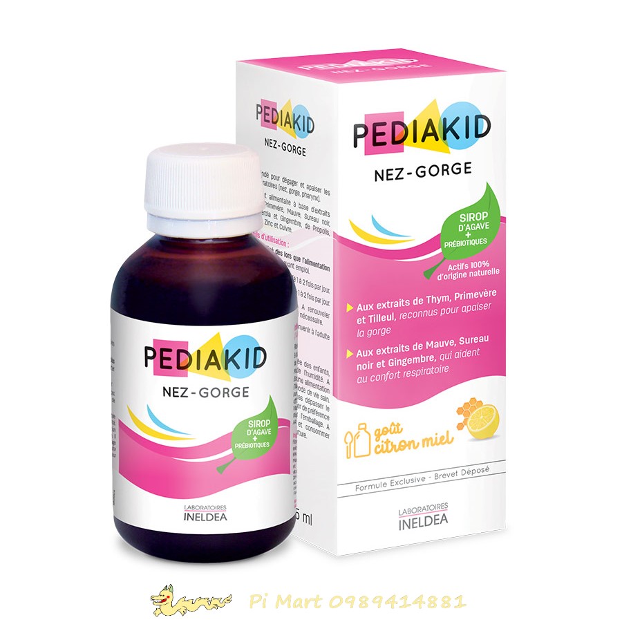 Vitamin Pediakid Nez - Gorge 125ml làm sạch mũi họng cho bé