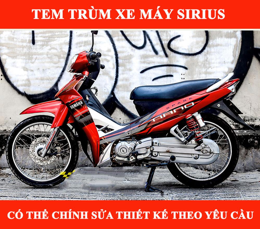 Tem trùm xe sirius đỏ đen spark nano - Độ dán team trùm decal xe máy sirius đỏ đen spark nano - Team trùm decal xe máy sirius rẻ đẹp và chất