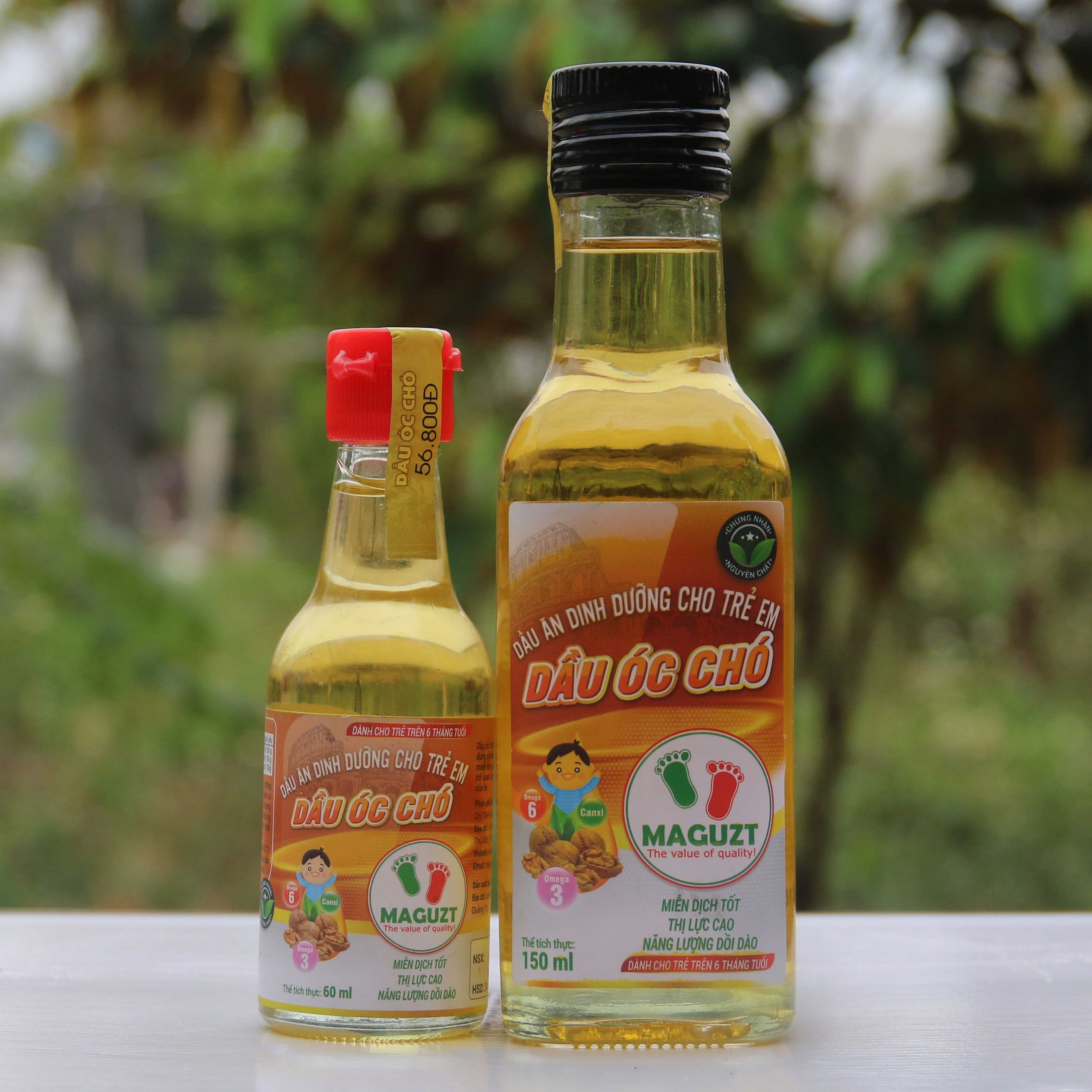 Combo 2 chai dầu Óc Chó cho bé ăn dặm Maguzt nguyên chất