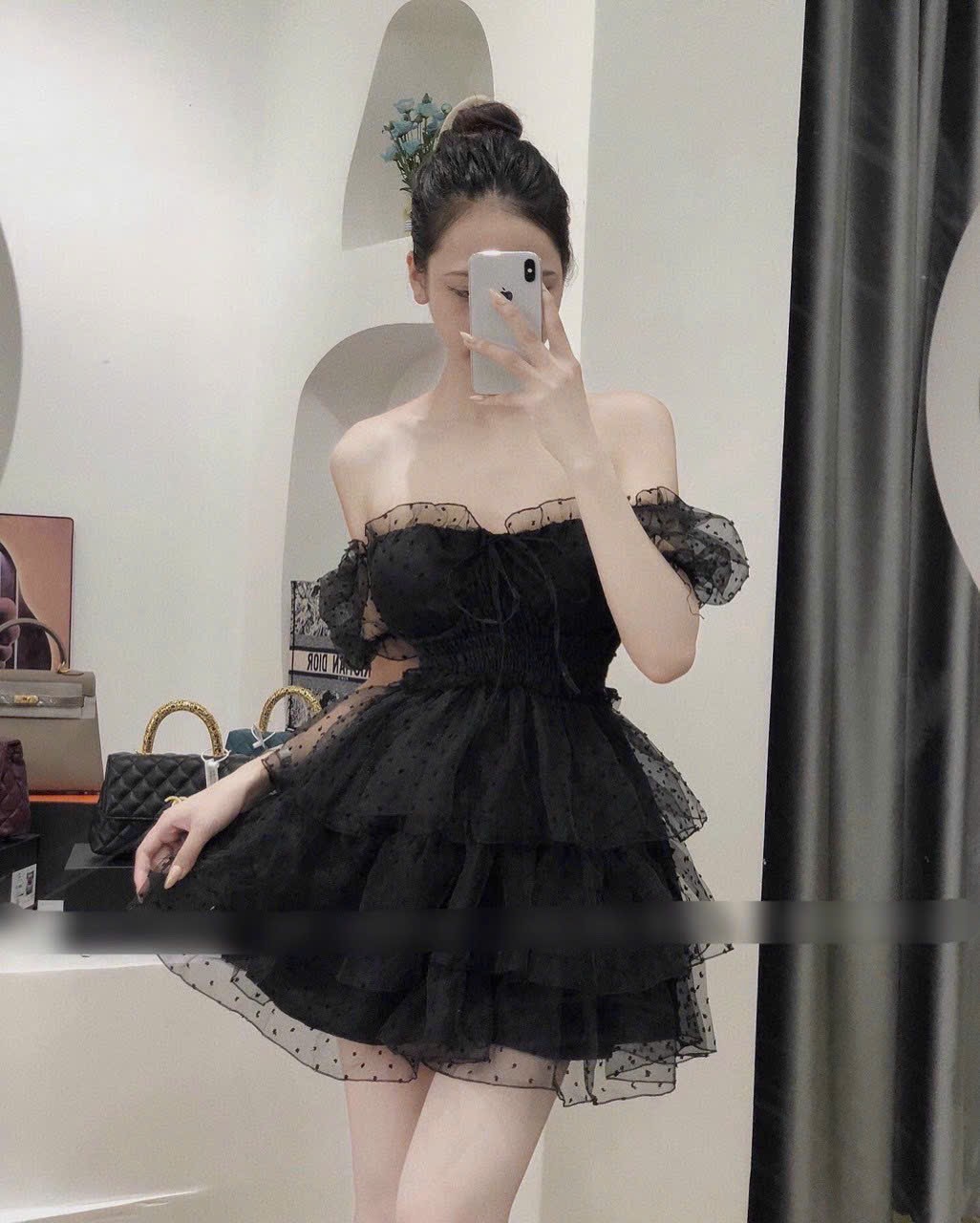 ĐẦM TẦNG VOAN BI NHÚN EO