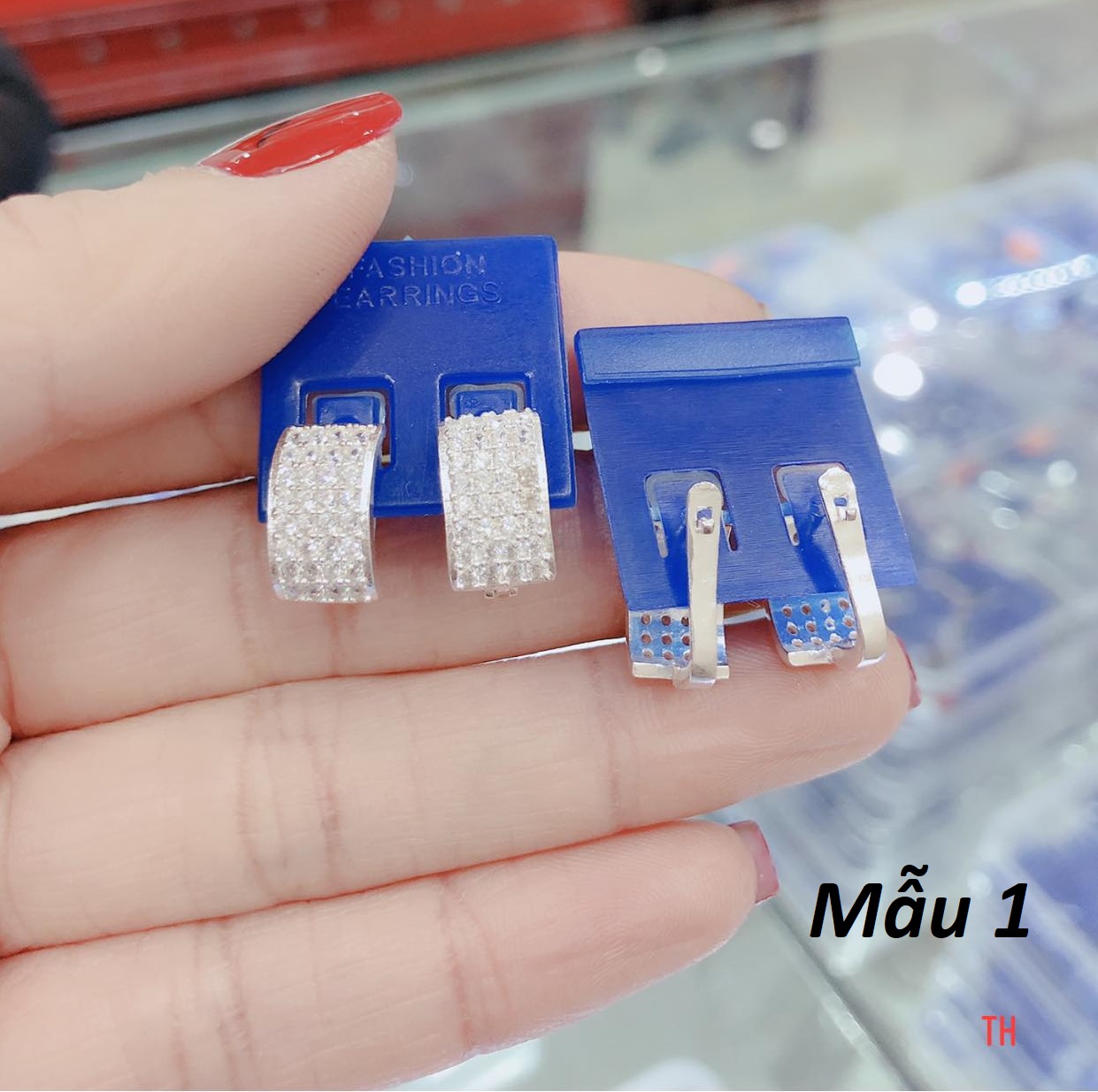 Bông tai bạc khuyên tròn các mẫu MS65