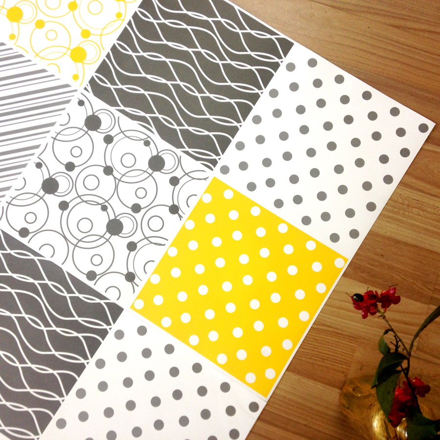 Decal gạch bông nguyên tấm Line mix