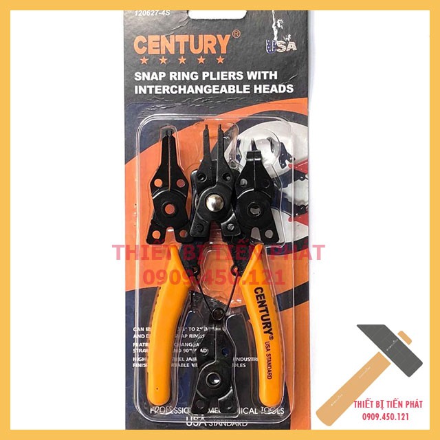 Bộ Kềm, Bộ Kìm Mở Phe Đa Năng 4 Đầu CENTURY Mã 120627-4S Chất Liệu Thép Cr-V (Chính Hãng)