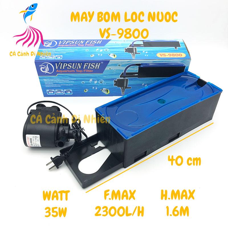 Bộ máy bơm + hộp lọc nước vipsun vs-9800 cho hồ cá cảnh - bơm chìm lọc nước vs 9800