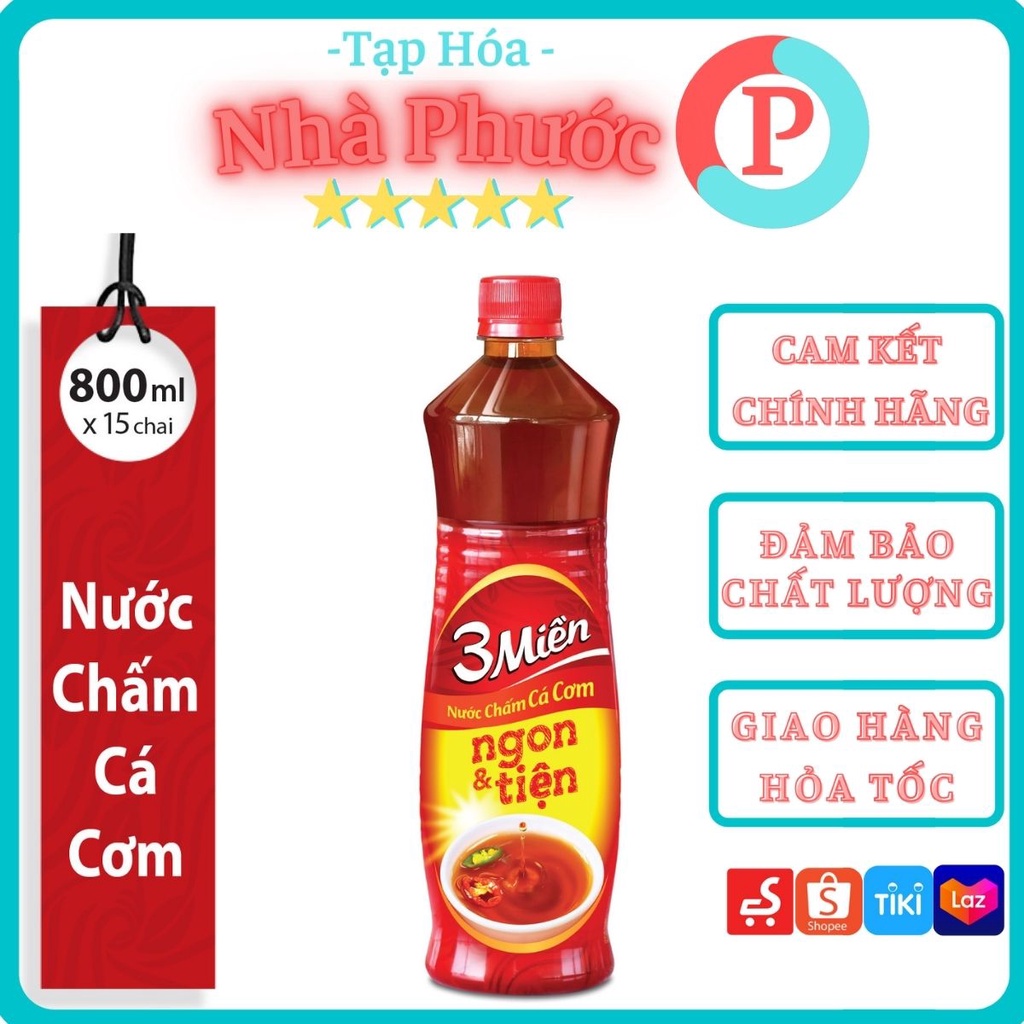 Nước Chấm cá cơm 3 miền 800ml