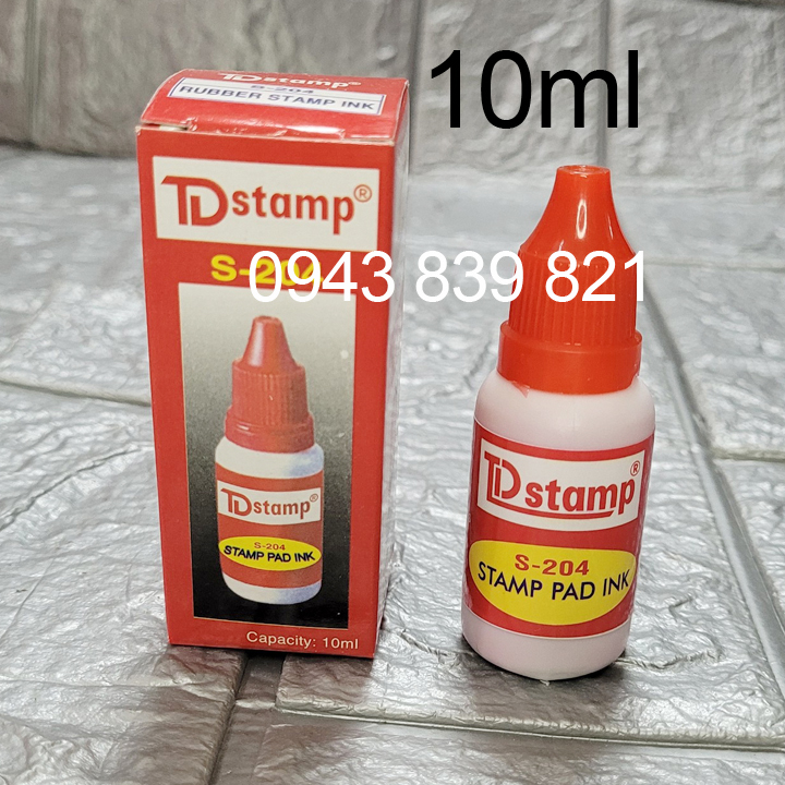 Mực con dấu 10ml TDStamp - Dùng đóng lên giấy (1 lọ)