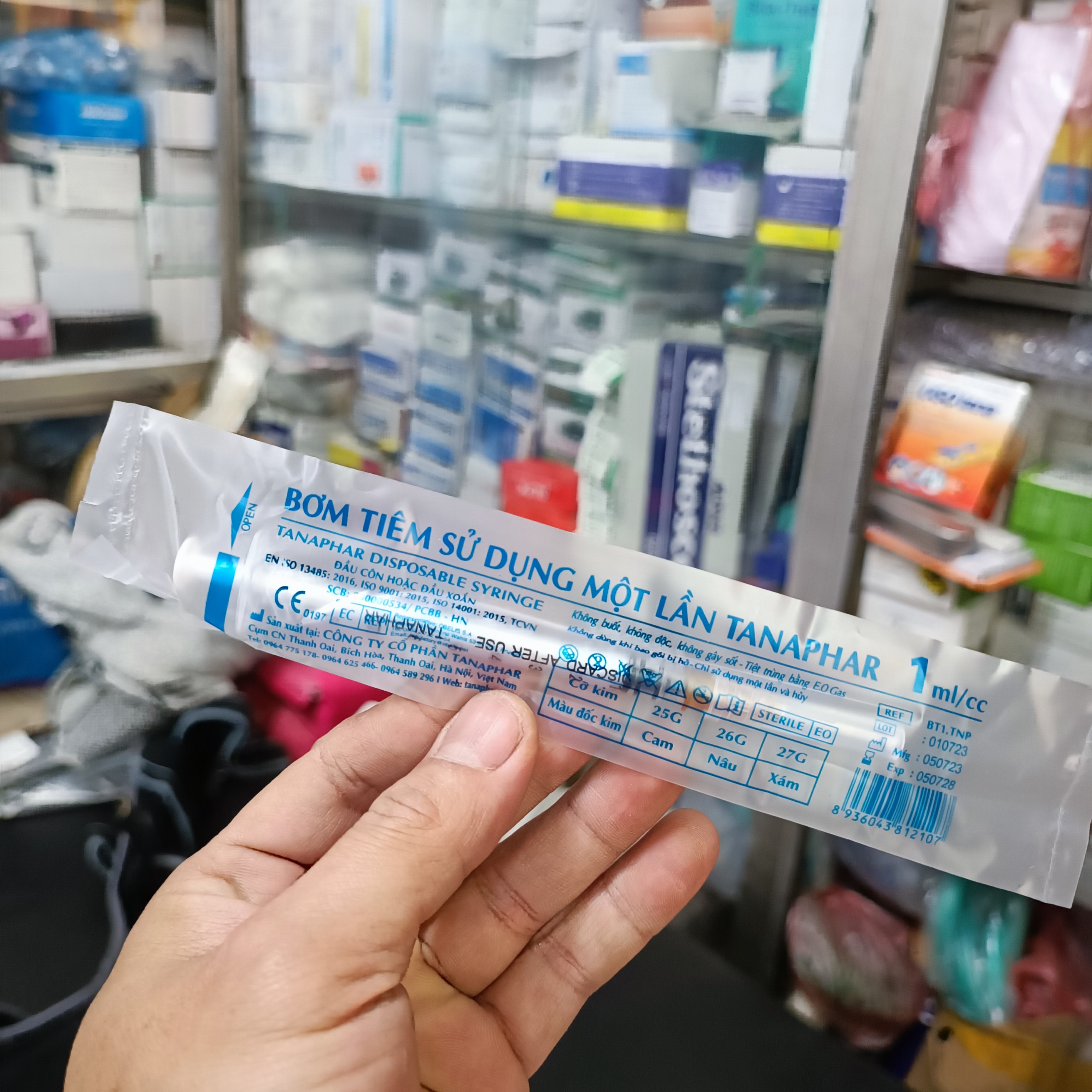 10 Bơm Tiêm 1ml 1cc 25G Sử Dụng 1 Lần