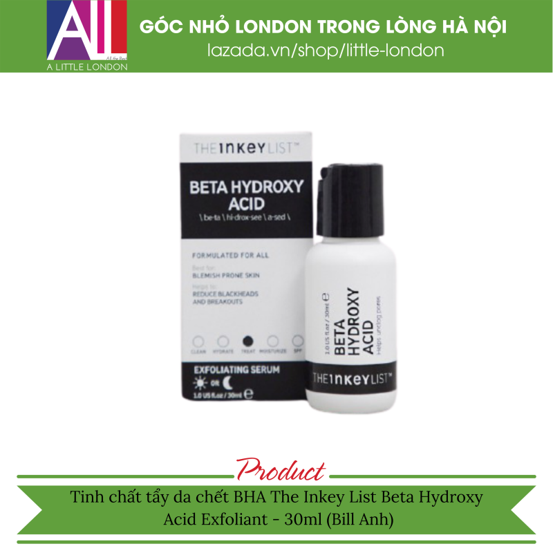 Tinh chất tẩy da chết BHA The Inkey List Beta Hydroxy Acid Exfoliant - 30ml (Bill Anh) giá rẻ