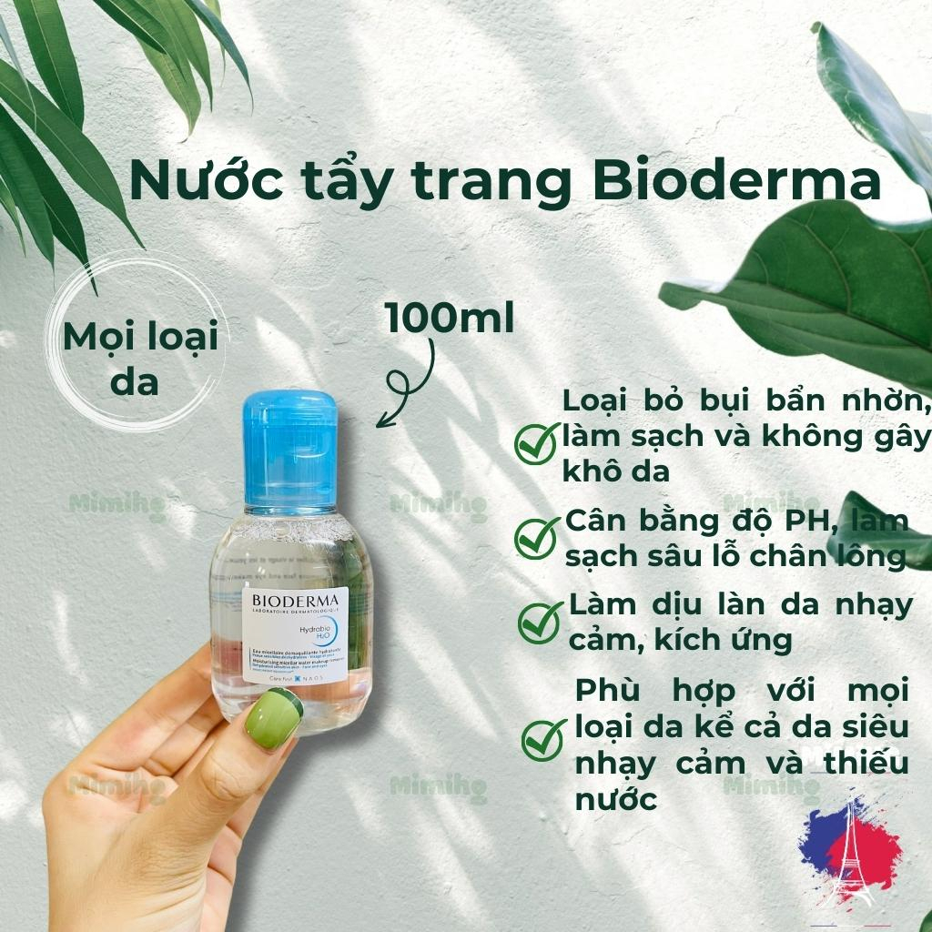 Nước tẩy trang Bioderma pháp crealine h20 giúp da sạch sâu, thông thoáng và se nhỏ lỗ chân lông