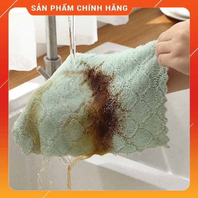Combo 10 khăn lau đa năng 2 mặt viền ziczac