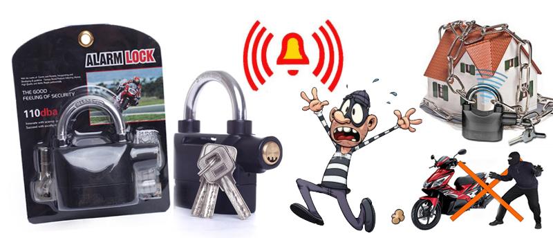 Ổ khóa có còi báo động chống trộm