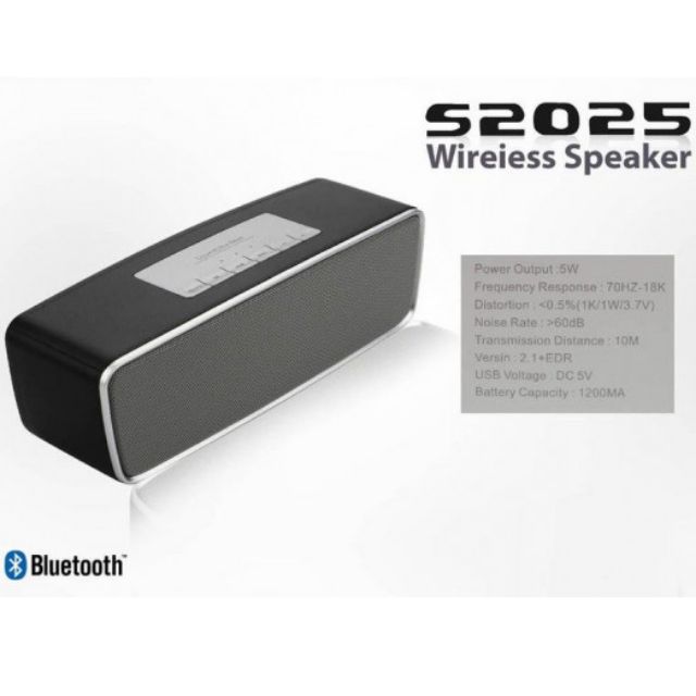 Loa bluetooth bose soundlike mini s2025 : loa siêu bass jack 3.5mm 2000mah aux fm bluetooth 4.0 thẻ nhớ / usb / kết nối bluetooth tiện lợi - âm thanh trầm ấm sống động.