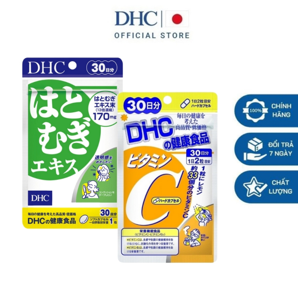 DHC Viên uống bổ sung Vitamin C Nhật Bản giúp trắng da ngăn ngừa mụn tăng sức đề kháng 30 ngày nhập khẩu