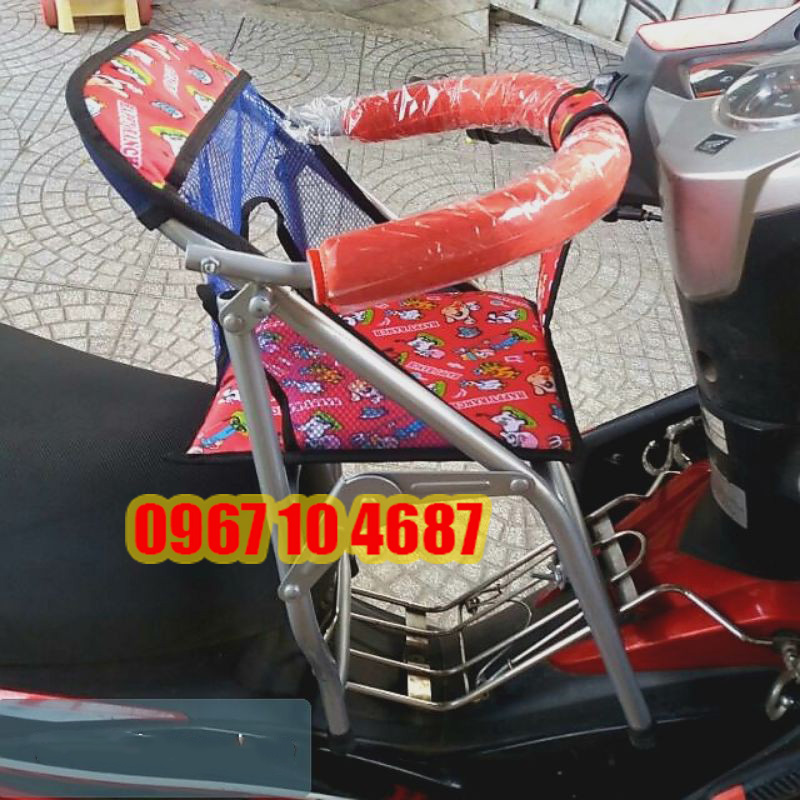 [HCM]Ghế ngồi xe máy có vòng xếp gọn xe số