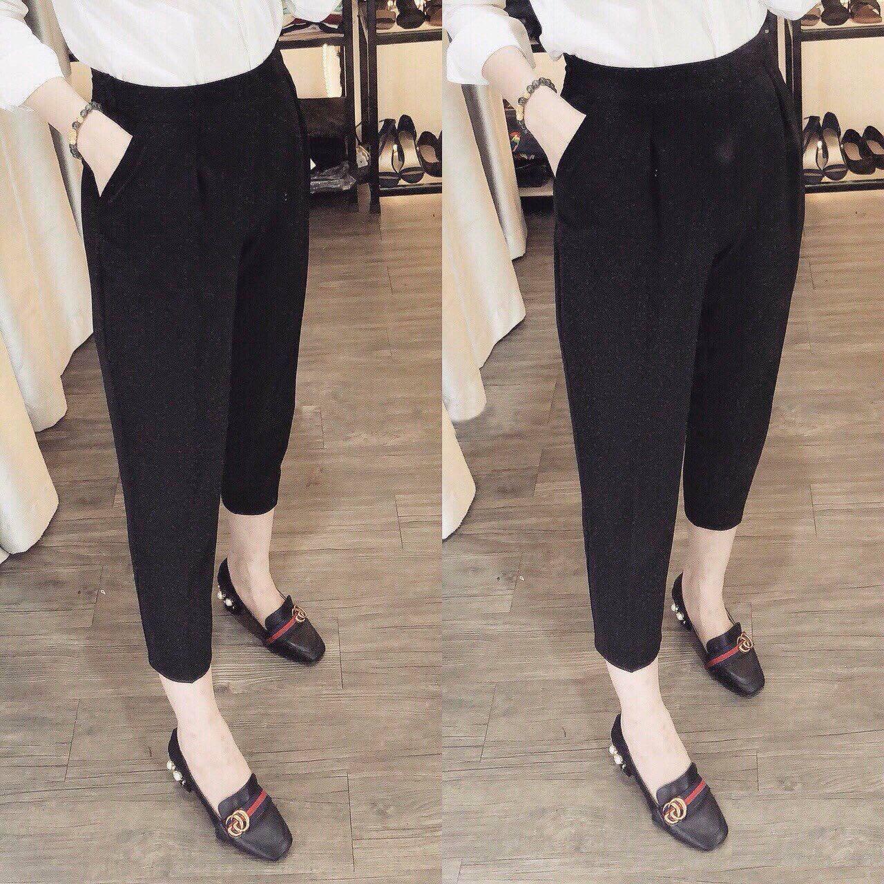 Quần Baggy công sở cạp chun
