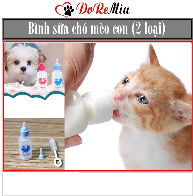 Doremiu- Bình bú bình sữa bình ti cho chó mèo con (3 loại)