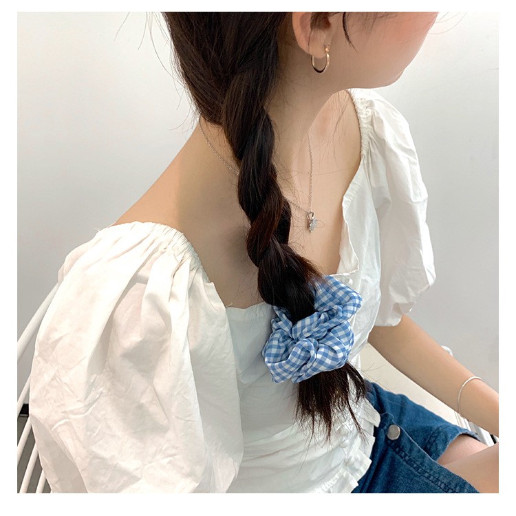 Scrunchies Chun Cột Tóc Hoạ Tiết Chấm Bi Hàn Quốc - Buộc Tóc Chấm Bi