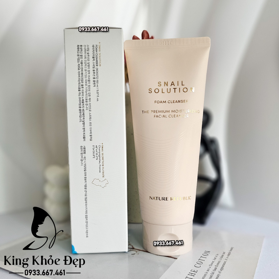 Sửa Rửa Mặt Nature Republic Snail Solution Foam Cleanser