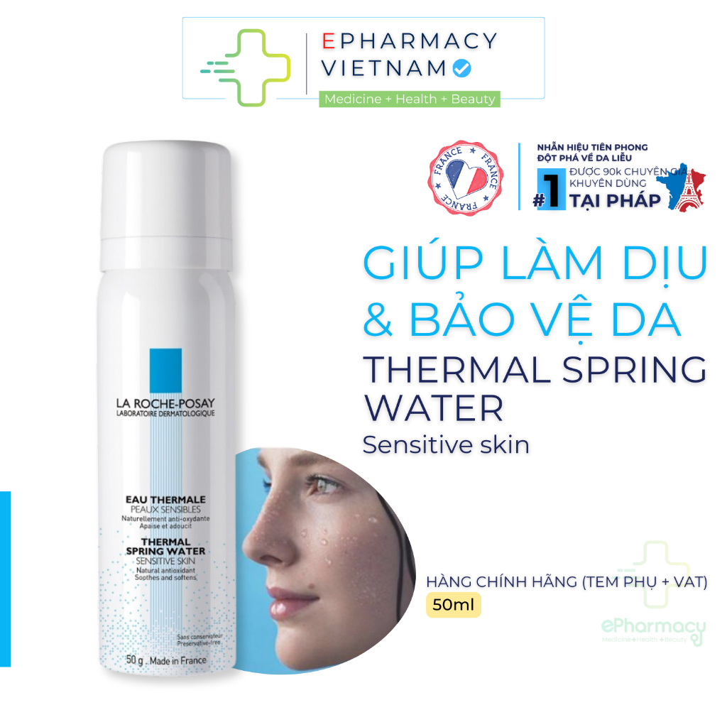 Combo xịt khoáng la roche posay thermal spring water + sữa rửa mặt la roche-posay effaclar purifying