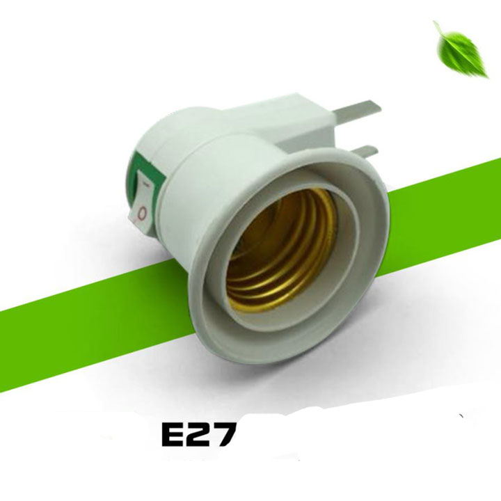[HCM]Chui đèn E27-có công tắc bật tắt (chui xoay)