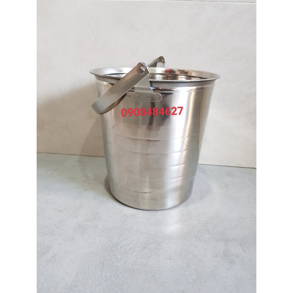 Xô Inox Có Quai 18cm vs 20cm