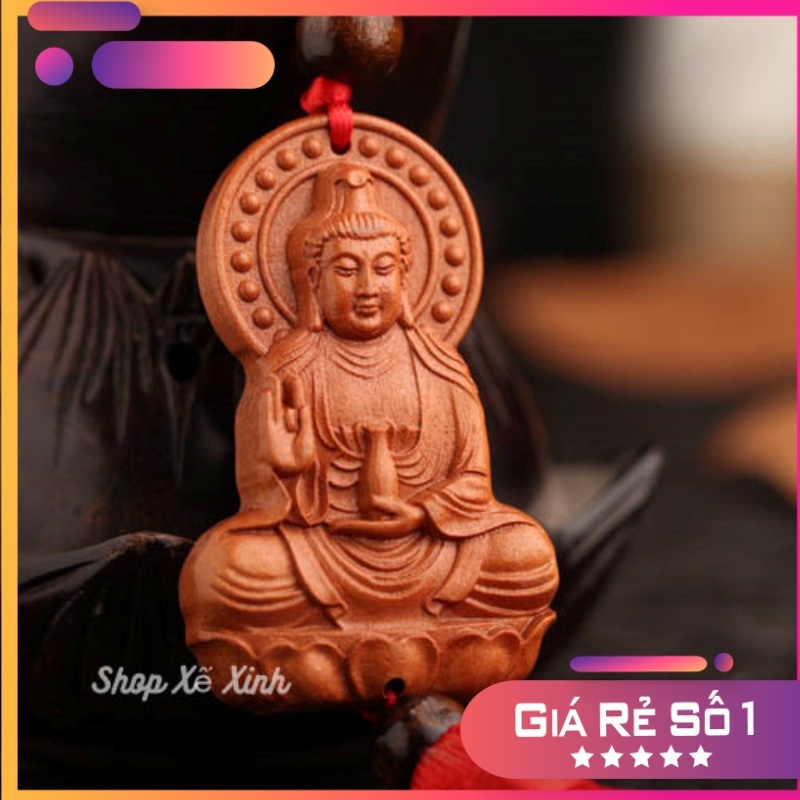 Dây Phật Quan Âm Bồ Tát treo xe ô tô, vật phẩm phong thủy trang trí xe ô tô, cầu bình an, may mắn trên mọi hành trình. (Shop Xế Xinh)