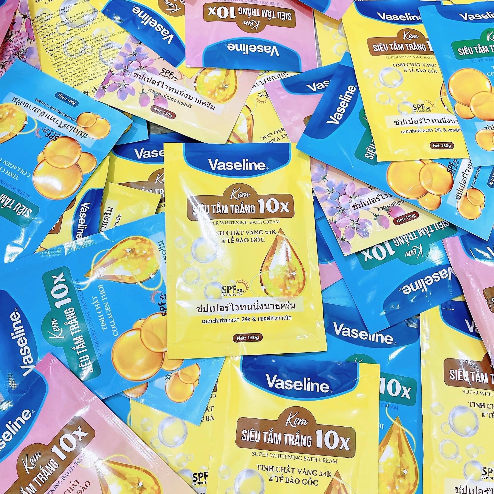 Siêu tắm trắng Vaseline 10x bao bật tone