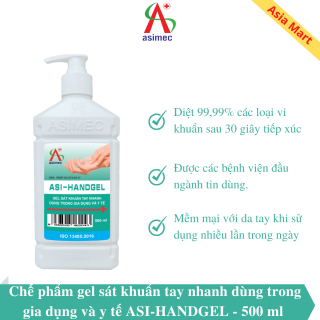 Gel rửa tay khô sát khuẩn y tế ASI HANGEL - 500ml thumbnail