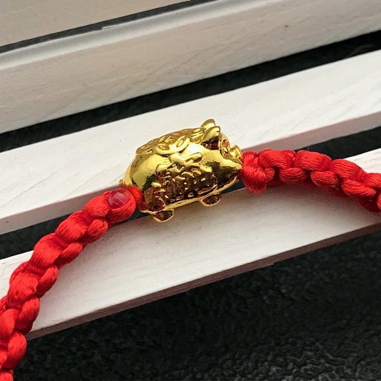 Vòng tay chỉ đỏ heo vàng mẫu mới J733