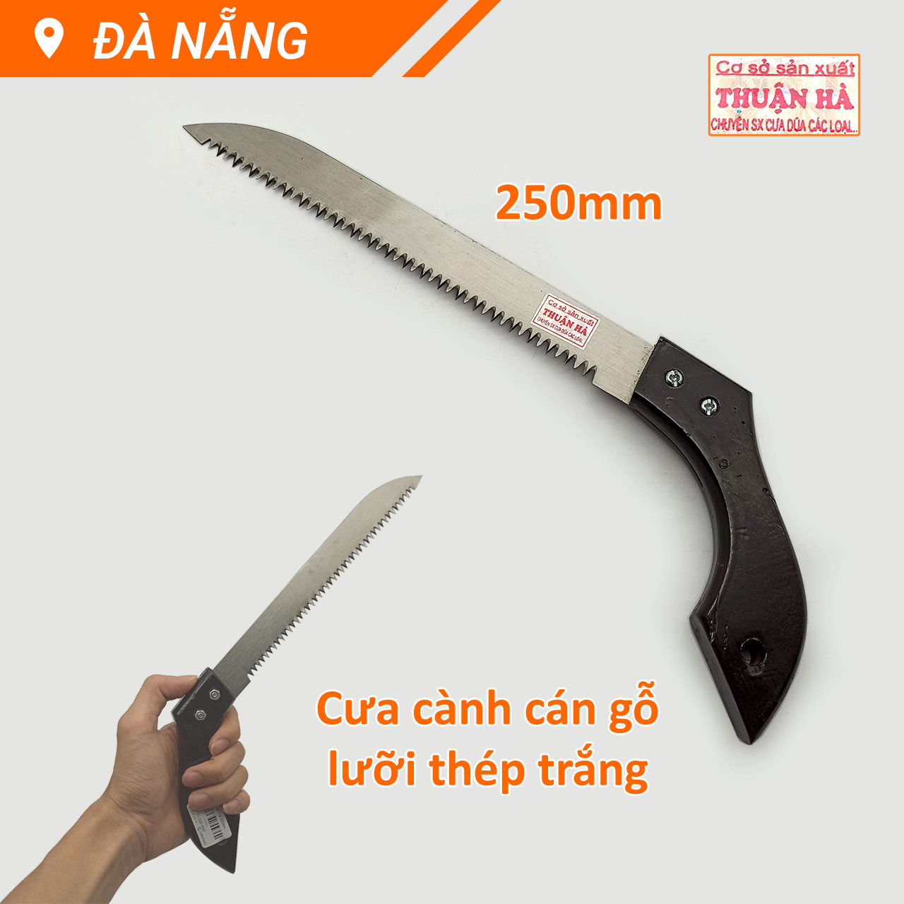 Cưa cắt cành cây cán gỗ Thuận Hà