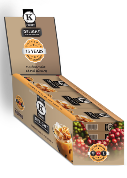 [HCM]CÀ PHÊ HÒA TAN DELIGHT 3IN1 1275G