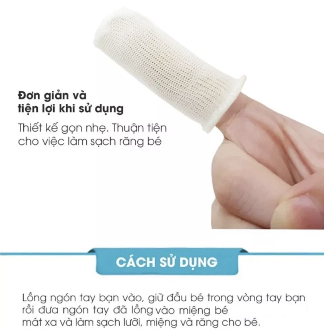 Rơ lưỡi cho bé, gạc rơ lưỡi Mintuu (hộp 5 chiếc)