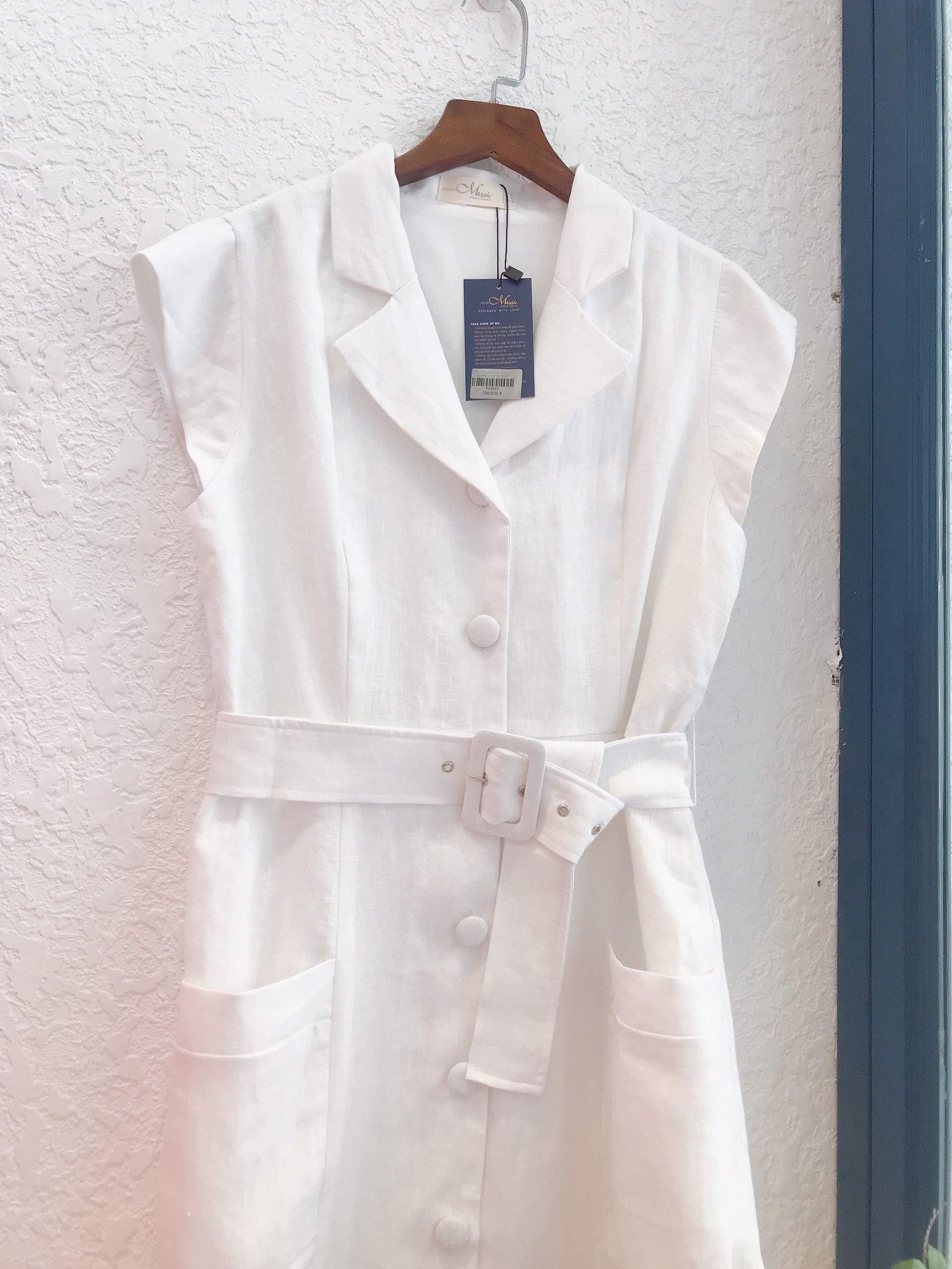 [HCM]Đầm linen công sở giả vest ISLA - MaxMessi
