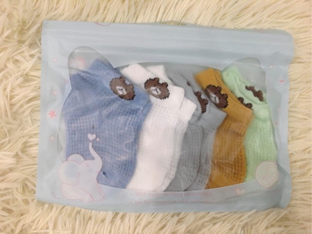 Sét 5 đôi tất lưới cho bé