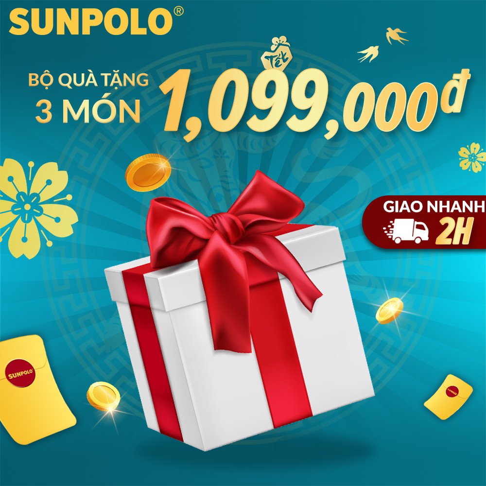 [SUNPOLO] Hộp quà bất ngờ: Giày nam da bò + Dép nam da bò + Phụ kiện da thật cực chất