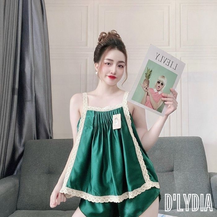 Đồ bộ nữ sexy lụa satin 2 dây cao cấp D'LYDIA DN02