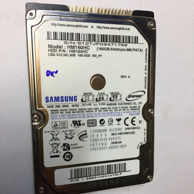 160gb ata-ide laptop hdd
