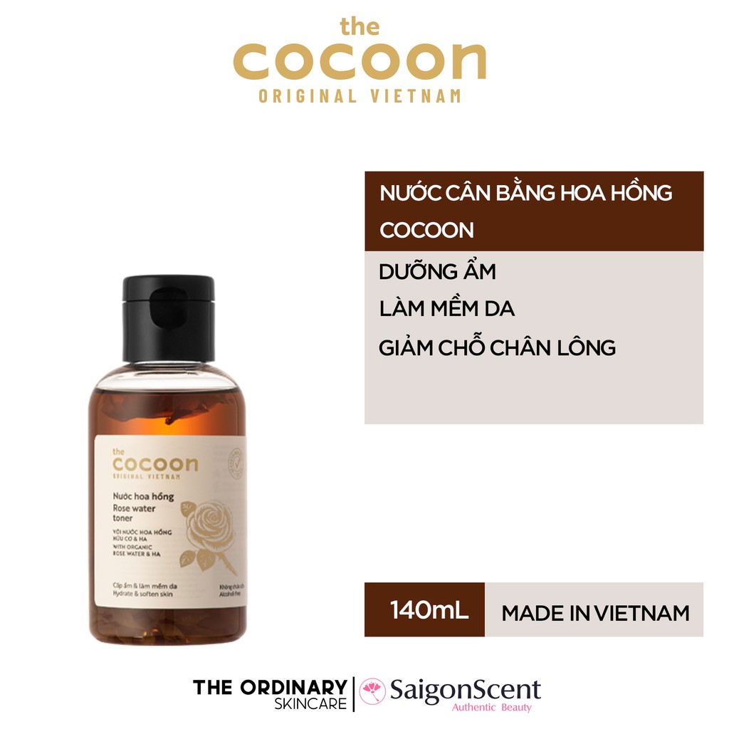 [HCM]Nước cân bằng hoa hồng Cocoon ( 140mL )