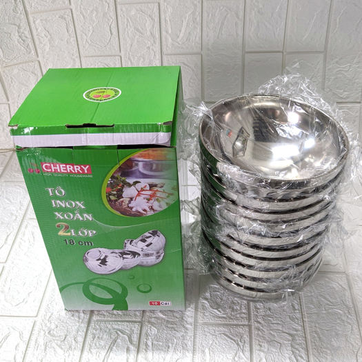 COMBO 5 Chén Inox Xoắn Cao Cấp Không Gỉ, Chén Ăn Cơm Inox